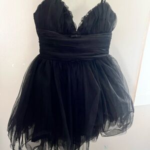 Elegant Black Tulle Dress